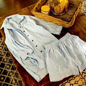 Matching Linen matching shorts and shirt